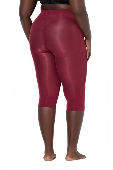 Ulla Popken 815580 3/4 panty legging met dijbescherming 80 den Rood - Panty's & sokken - 