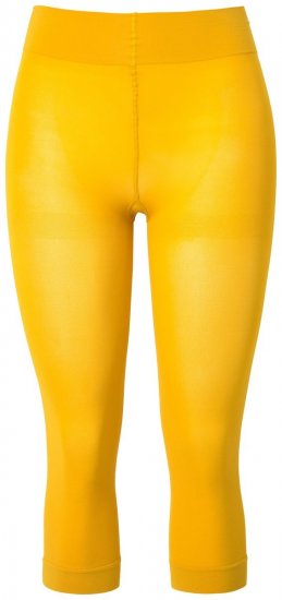 Ulla Popken 815580 3/4 panty legging met dijbescherming 80 den Mosterdgeel - Panty's & sokken - 