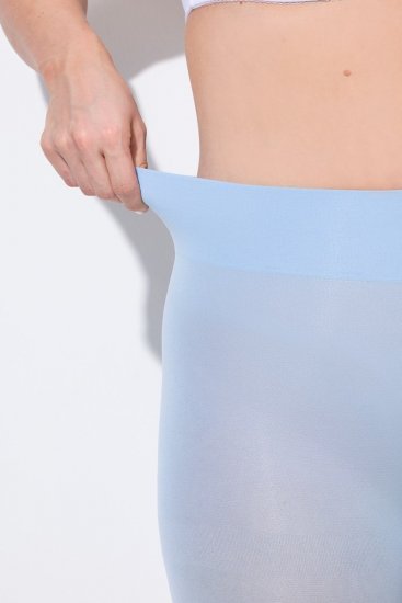 Ulla Popken 815580 3/4 panty legging met dijbescherming 80 den Lichtblauw - Panty's & sokken - 
