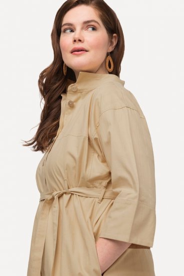 Ulla Popken 816283 Blousejurk Lichtgroen - Kleedjes - Jurken in elke maat