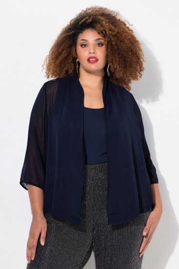 Ulla Popken 817211 Jasje Donkerblauw - Jassen - Grote maten jassen voor dames