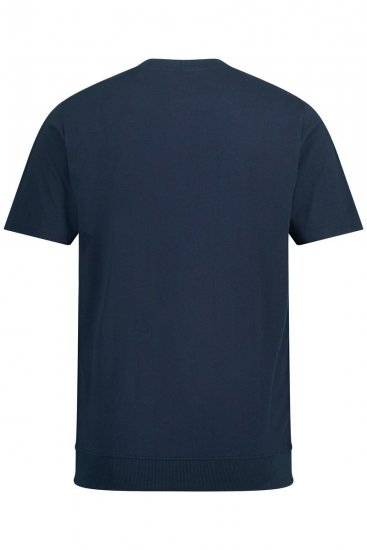 JP1880 818628 Henley T-shirt met buikpasvorm Donkerblauw - T-shirts - Grote Maten T-shirts Heren