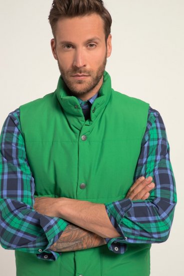 JP1880 818980 Bodywarmer gewatteerd van katoenmix Lichtgroen - Jassen - Grote Maten Herenjassen