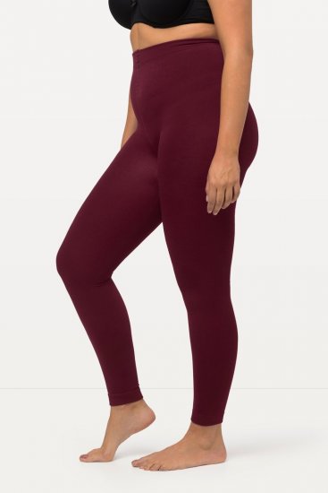Ulla Popken 819652 Thermo panty legging Wijnrood - Panty's & sokken - 