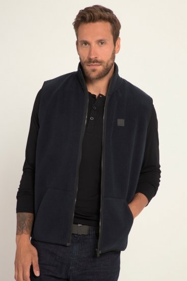 JP1880 Fleece Gilet Stomach Fit Navy - Jassen - Grote Maten Herenjassen