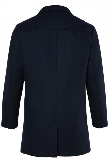 JP1880 821066 Gewatteerd Wollen mantel Marineblauw - Jassen - Grote Maten Herenjassen
