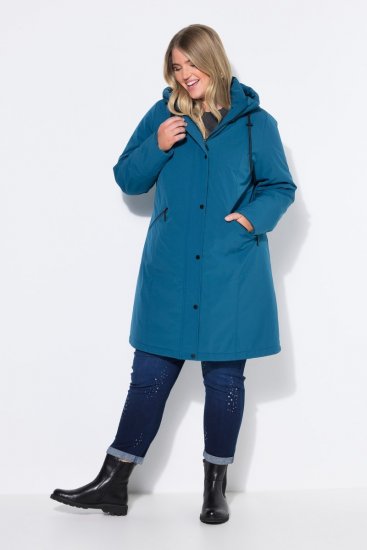 Ulla Popken 821495 Functionele jas Petrol - Jassen - Grote maten dames jassen