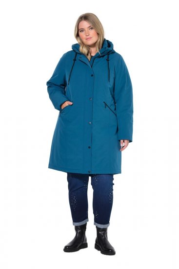 Ulla Popken 821495 Functionele jas Petrol - Jassen - Grote maten dames jassen