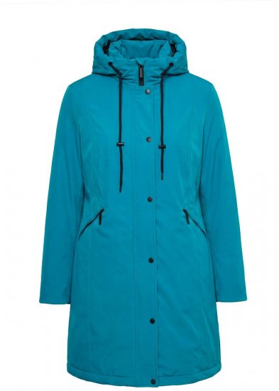 Ulla Popken 821495 Functionele jas Turquoise - Jassen - Grote maten dames jassen