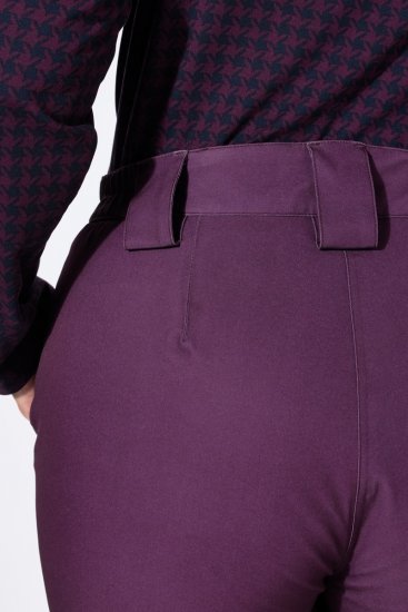 Ulla Popken 822018 Waterdichte functionele broek met fleecevoering Pruim - Regenkleding - 