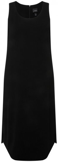 Ulla Popken 823276 Mouwloze jurk Zwart - Maxi jurken - Grote maten maxi jurken