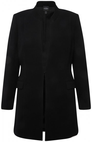Ulla Popken 823318 Blazer met opstaande kraag Zwart - Blazers - Damesblazers in grote maten