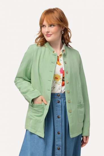 Ulla Popken 823539 Jasje Olijfgroen - Jassen - Grote maten jassen voor dames