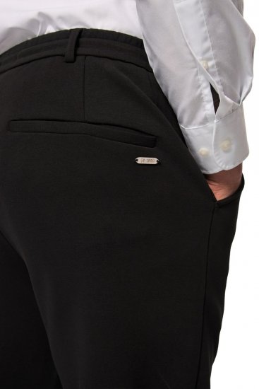 JP1880 New York Flexnamic Jersey broek met elastische tailleband Zwart - Pakken - Grote Maten Kostuum Heren