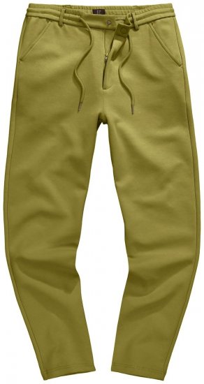 JP1880 New York Flexnamic Jersey broek met elastische tailleband Groen - Pakken - Grote Maten Kostuum Heren