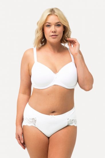 Ulla Popken 824106 Boxershorts met kant 2-pack Wit - Slips - 
