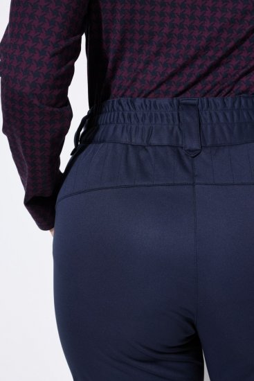 Ulla Popken 824297 Softshellbroek met sneeuwvanger Donkerblauw - Skikleding - 