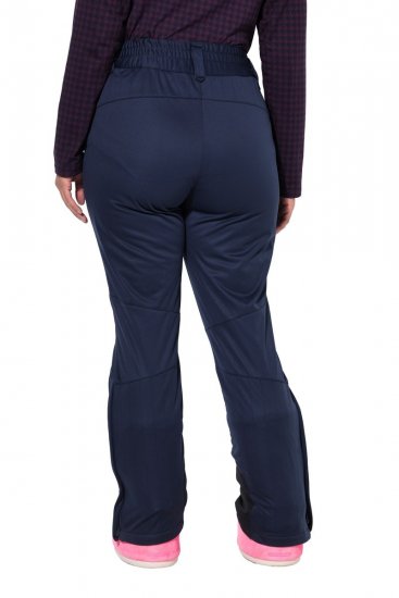 Ulla Popken 824297 Softshellbroek met sneeuwvanger Donkerblauw - Skikleding - 