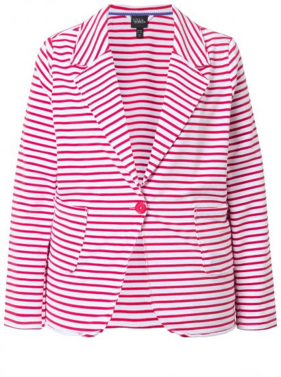 Ulla Popken 824355 Jersey blazer Koraal - Blazers - Damesblazers in grote maten