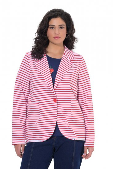 Ulla Popken 824355 Jersey blazer Koraal - Blazers - Damesblazers in grote maten