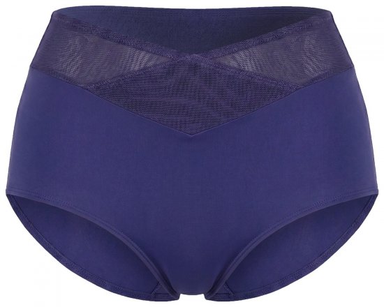 Ulla Popken 825676 Corrigerende slip met hoge taille Koningsblauw - Shapewear - 