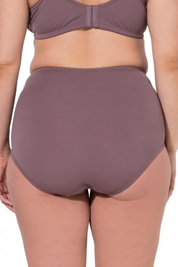 Ulla Popken 825788 Slips met hoge taille en kant Bruin - Slips - 