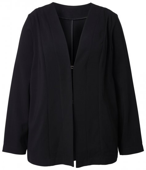 Ulla Popken 825828 Jasje Zwart - Jassen - Grote maten jassen voor dames
