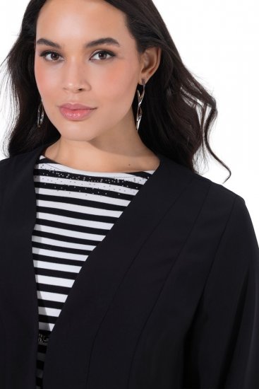 Ulla Popken 825828 Jasje Zwart - Jassen - Grote maten jassen voor dames