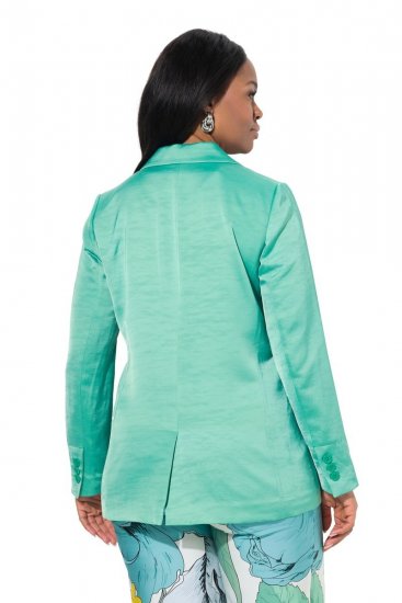 Ulla Popken 826161 Gestructureerde blazer Groen - Blazers - Damesblazers in grote maten