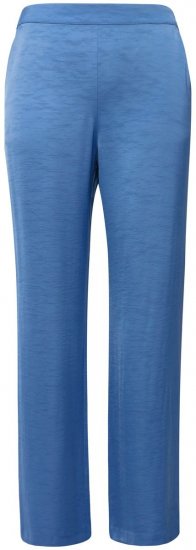 Ulla Popken 826163 Wijde pantalon Denimblauw - Stoffen broeken - Dames wijde broeken in grote maten