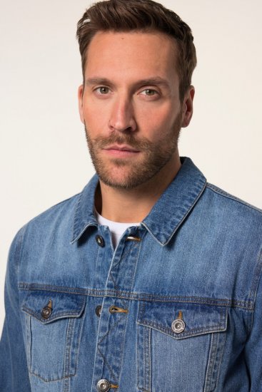 JP1880 826234 Spijkerjas met borstzakken Denimblauw - Jassen - Grote Maten Herenjassen