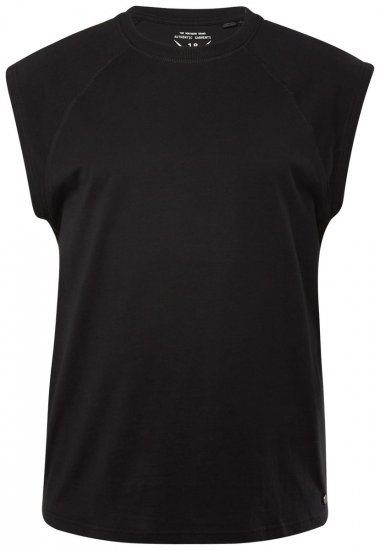 JP1880 826660 Tanktop met verlaagde schouder Zwart - T-shirts - Grote Maten T-shirts Heren