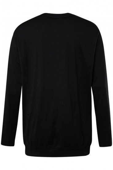 JP1880 827128 T-shirt met lange mouwen en buikpasvorm Zwart - T-shirts - Grote Maten T-shirts Heren