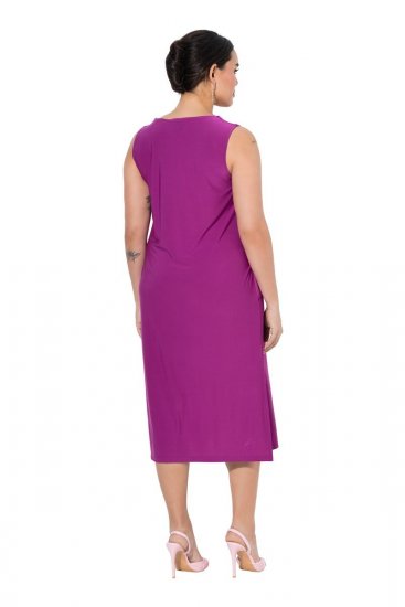 Ulla Popken 827908 Mouwloze jersey jurk Lila - Jersey jurken - 