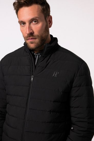 JP1880 Jacket Quilted Stand-up Collar Black - Jassen - Grote Maten Herenjassen
