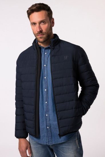 JP1880 Jacket Quilted Stand-up Collar Navy - Jassen - Grote Maten Herenjassen