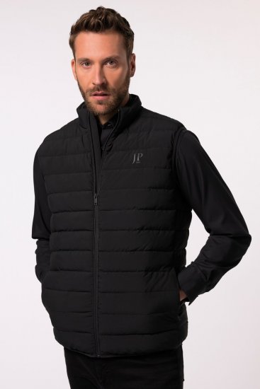 JP1880 Quilted Gilet Stand-Up Collar Black - Jassen - Grote Maten Herenjassen