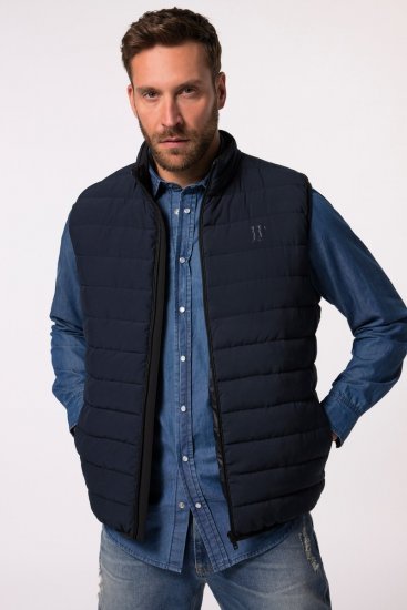 JP1880 Quilted Vest Techno Down Padding Navy - Jassen - Grote Maten Herenjassen