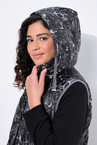 Ulla Popken 829120 Weerbestendig vest Antraciet - Bodywarmers - 