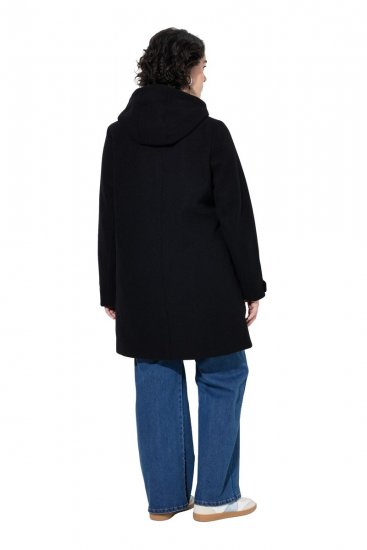 Ulla Popken 829347 Duffelcoat Zwart - Jassen - Grote maten dames jassen