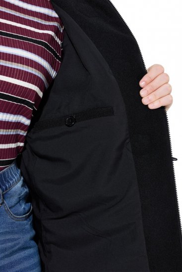 Ulla Popken 829347 Duffelcoat Zwart - Jassen - Grote maten dames jassen