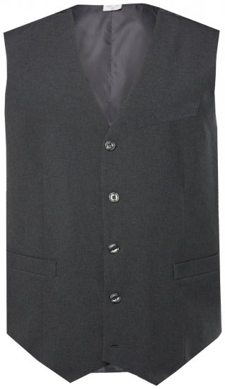 Men+ 668 Madrid Kostuumgilet Antraciet - Pakken - Grote Maten Kostuum Heren