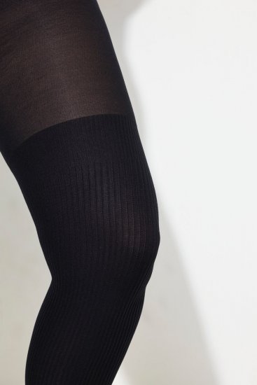 Ulla Popken 831196 Overknee kousen 80 den Zwart - Panty's & sokken - 