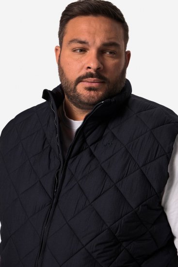 Men+ 578 Bodywarmer gewatteerd met opstaande kraag Donkerblauw - Jassen - Grote Maten Herenjassen