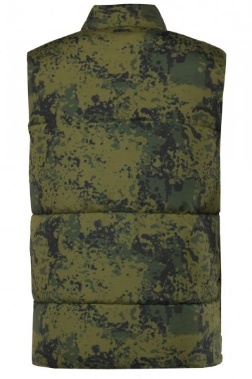 JP1880 831610 Bodywarmer gewatteerd in camouflage Groen - Jassen - Grote Maten Herenjassen