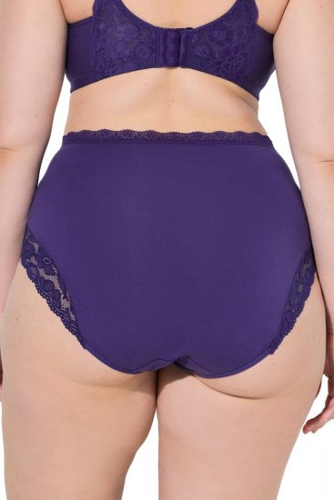 Ulla Popken 831866 Slips met hoge taille en kant 3-pack Koningsblauw - Slips - 