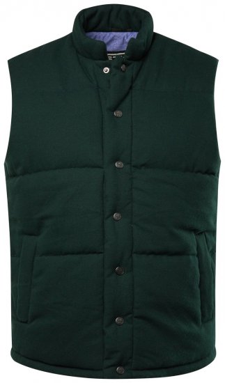 STHUGE 831896 Gewatteerde flanellen bodywarmer Donkergroen - Jassen - Grote Maten Herenjassen
