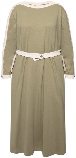 Ulla Popken 831963 Jurk met lange mouwen Grijs - Maxi jurken - Grote maten maxi jurken