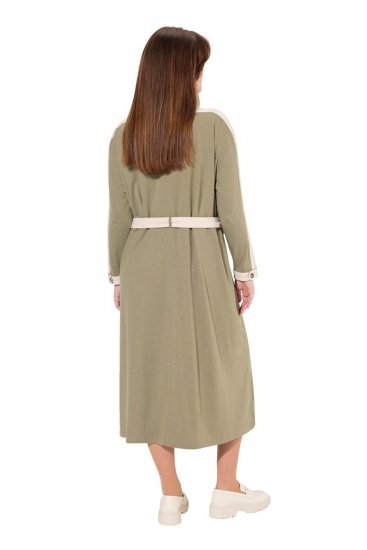 Ulla Popken 831963 Jurk met lange mouwen Grijs - Maxi jurken - Grote maten maxi jurken