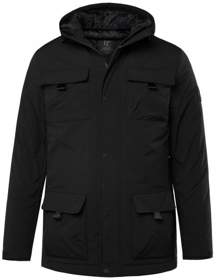 JP1880 832202 Fieldjacket met capuchon Zwart TALL - TALL jassen - Jassen in TALL-maten